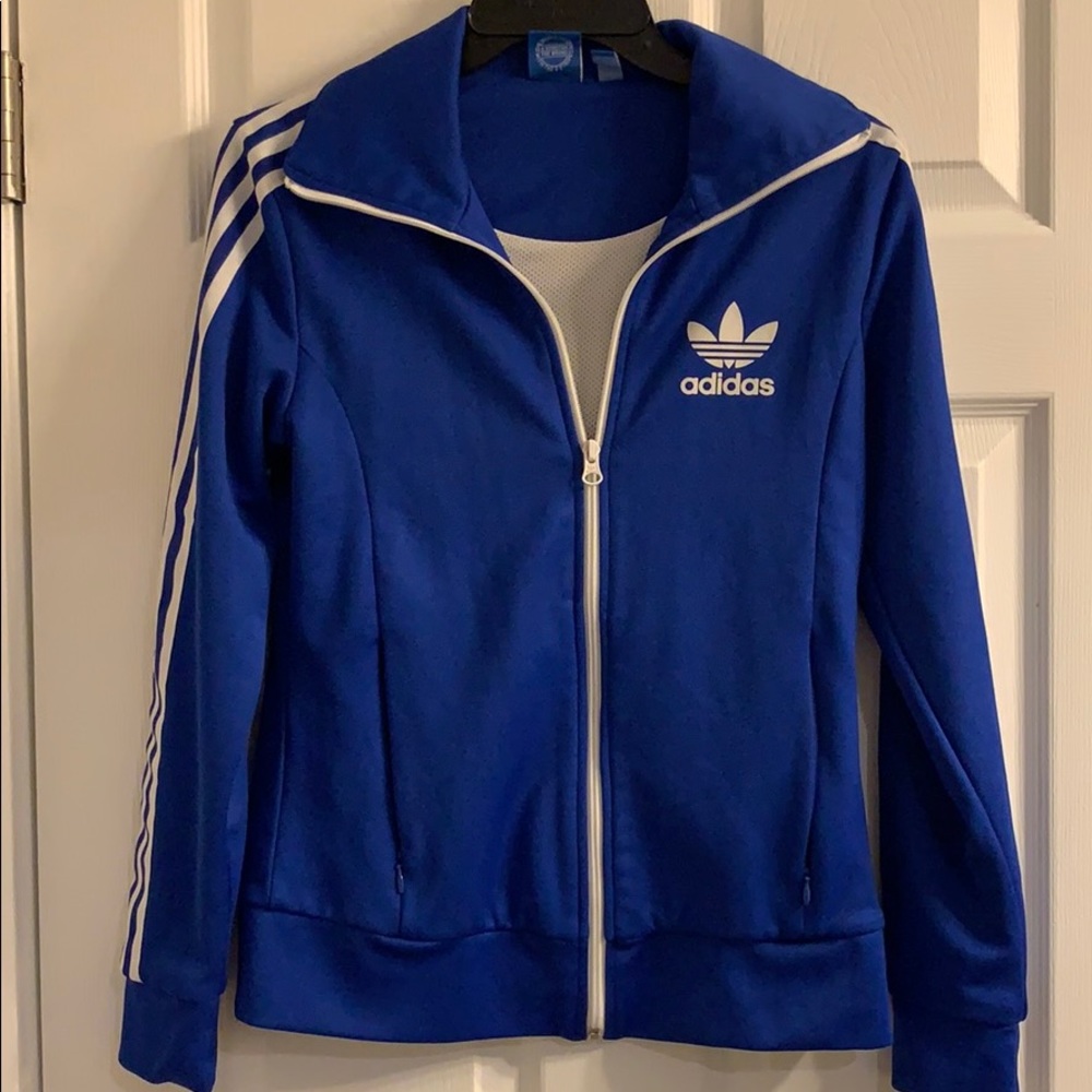Royal blue Adidas track jacket